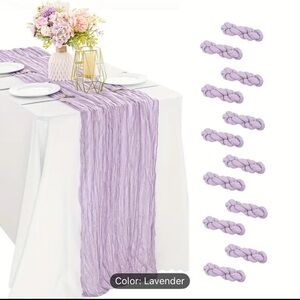 Lavender Table Runner with Tassels